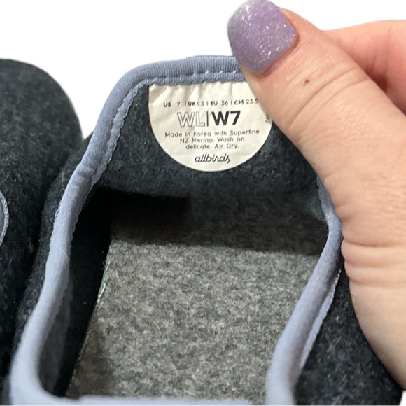 NWOB - Women’s Allbirds Loungers - size 7 - Hazy Indigo/blizzard sole - Picture 7 of 7